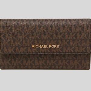 Michael Kors Trifold PVC Signature Wallet, Brown/ Acorn